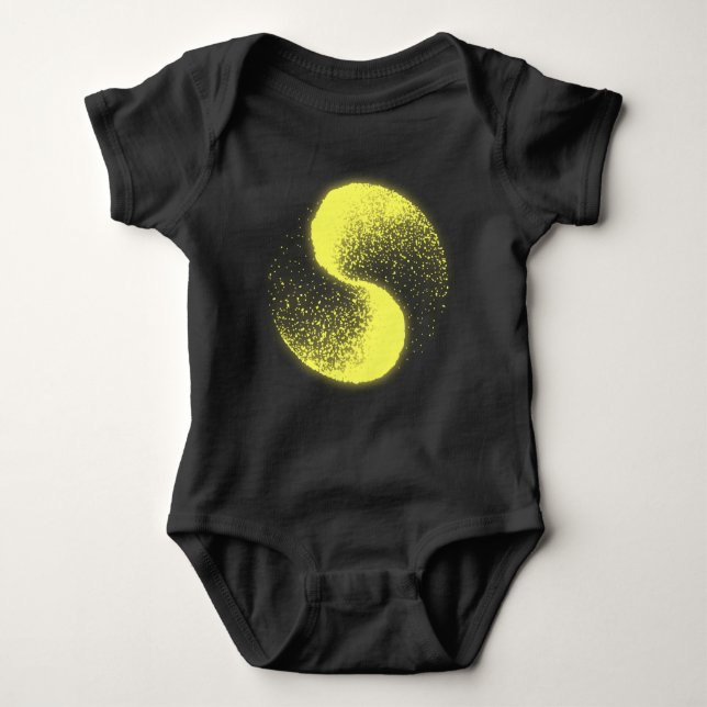 Tai Chi Martial Arts 3D Yin Yang Symbol Kung Fu Baby Bodysuit (Front)
