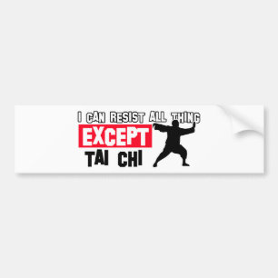 Tai chi martial design bumper sticker