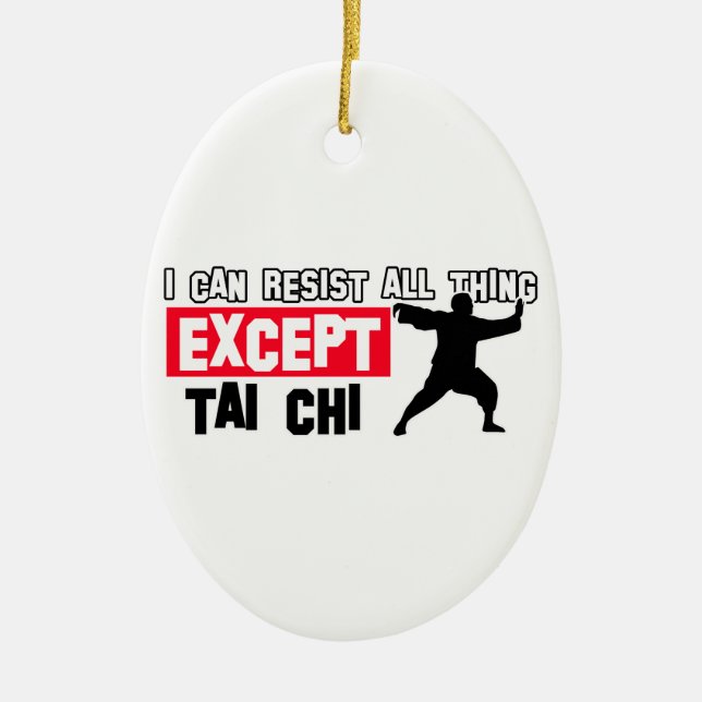 Tai chi martial design ceramic tree decoration (Front)