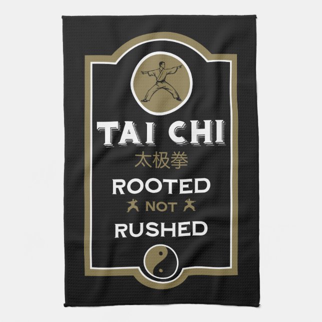 Tai Chi Practitioner Gift Tea Towel (Vertical)