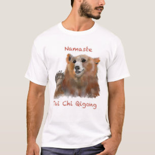 Tai Chi Qigong Bear White T-Shirt