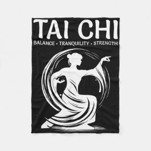 Tai Chi Qigong Crane Martial Arts Yoga Meditation Fleece Blanket