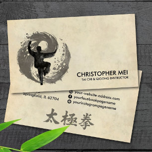 Tai Chi & Qigong Instructor Business Card