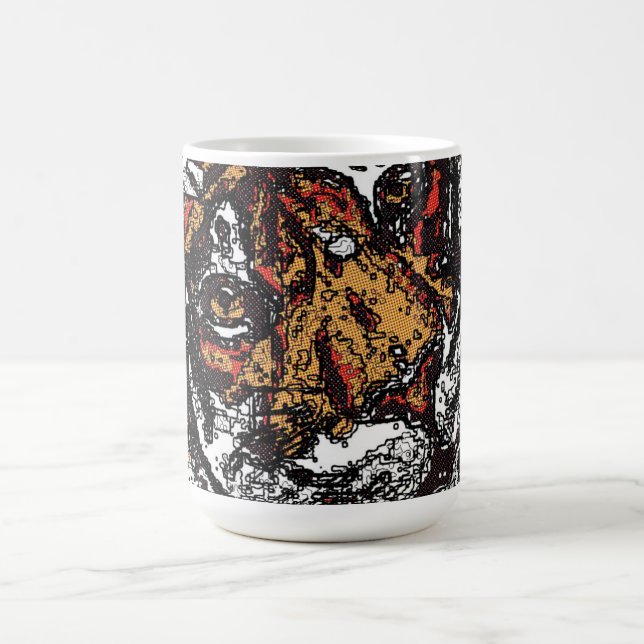 Tai Chi Qigong Tiger Iconic Insight PaintingDesign Coffee Mug (Center)