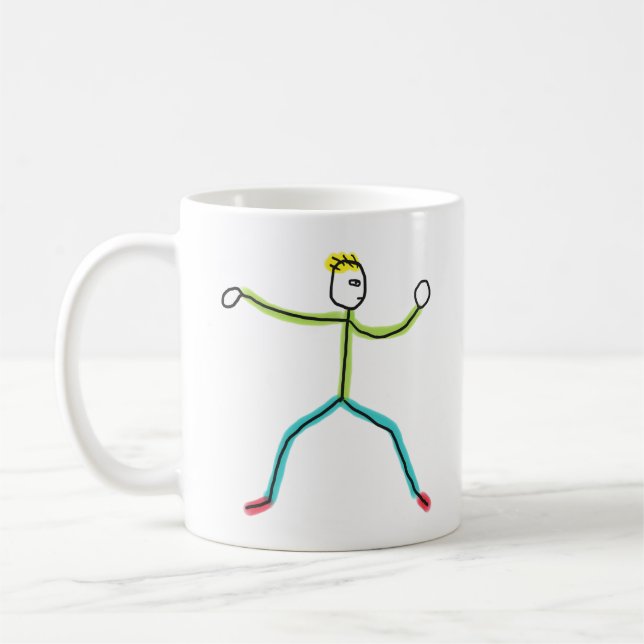 Tai Chi Stickman Coffee Mug (Left)