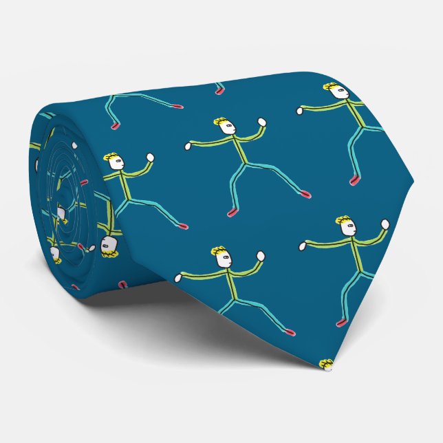 Tai Chi Stickman Tie (Rolled)