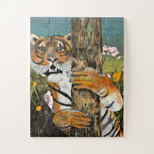 Tai Chi Tiger Illustration Jigsaw Puzzle (Vertical)