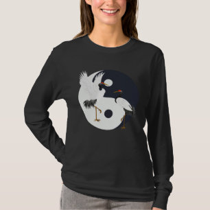 Tai Chi White Crane Yin Yang Qi Gong Chinese White T-Shirt