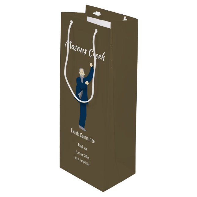 Tai Chi Wine Gift Bag (Front Angled)