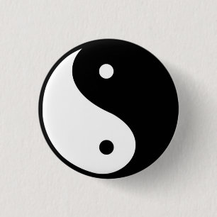 TAi chi YIN & YANG SYMBOL 3 Cm Round Badge