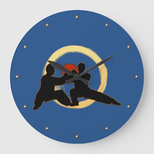 Tai Ji Push Hands Large Clock (Front)