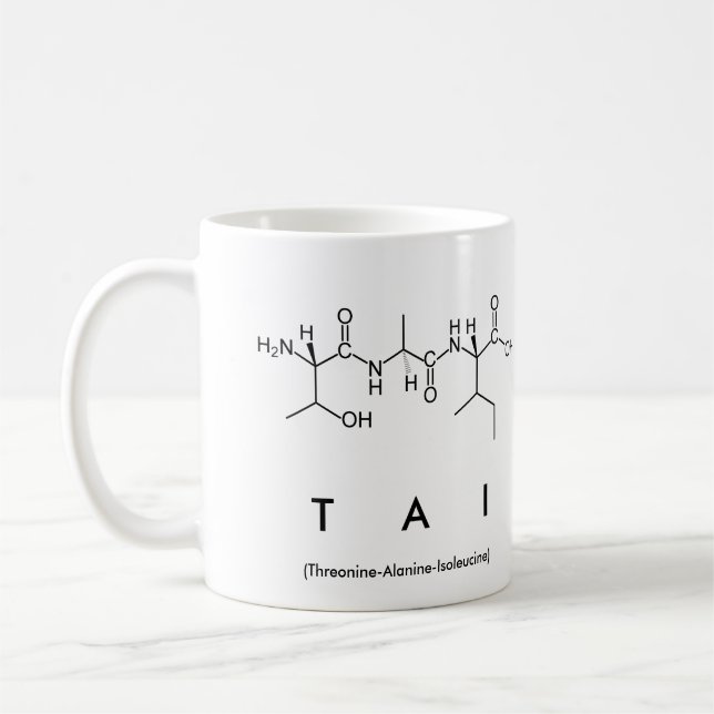 Tai peptide name mug (Left)