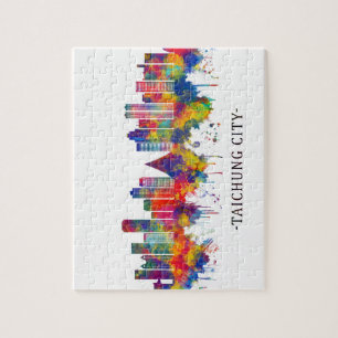 Taichung City Taiwan Skyline Jigsaw Puzzle