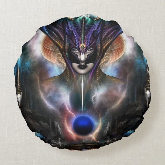 Taidushan Sai Spirit Of Power WD Round Pillow (Back)