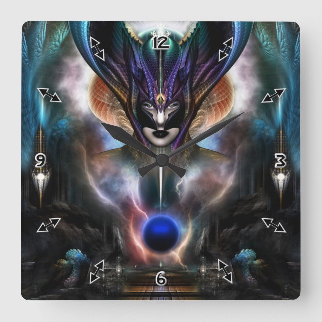 Taidushan Sai Spirit Of Power WD Square Wall Clock (Front)