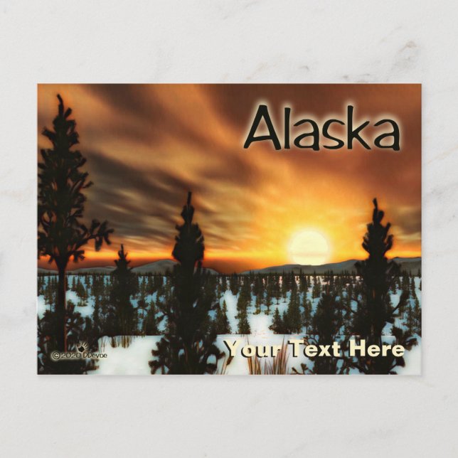 Taiga Sun - Alaska Postcard (Front)
