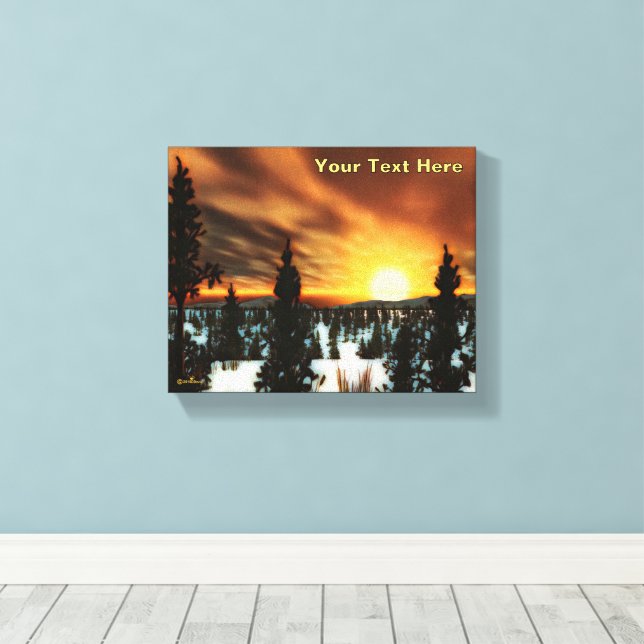 Taiga Sun Canvas Print (Insitu(Wood Floor))