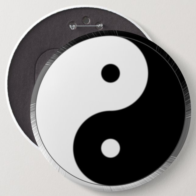 Taijitu 6 Cm Round Badge (Front & Back)
