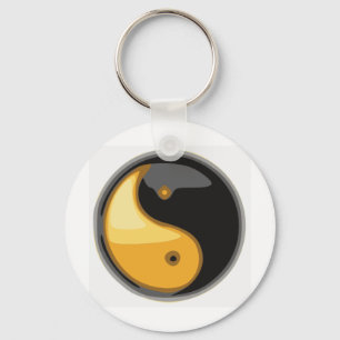 Taijitu_yellow Key Ring