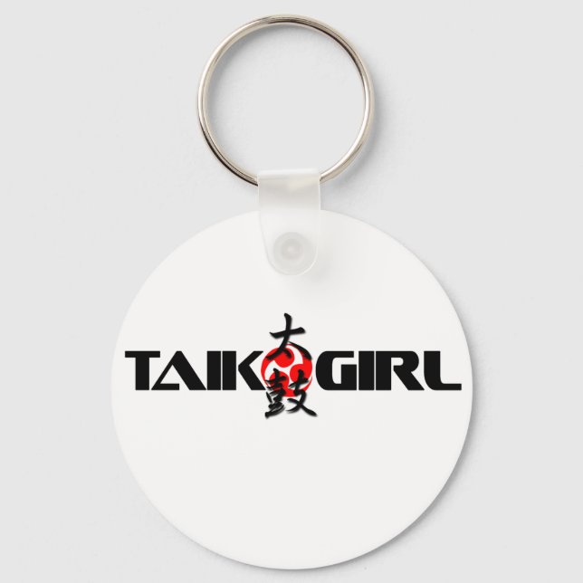 Taiko Girl (Design 1) Key Ring (Front)