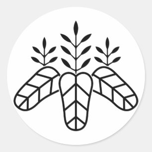 Taiko paulownia classic round sticker