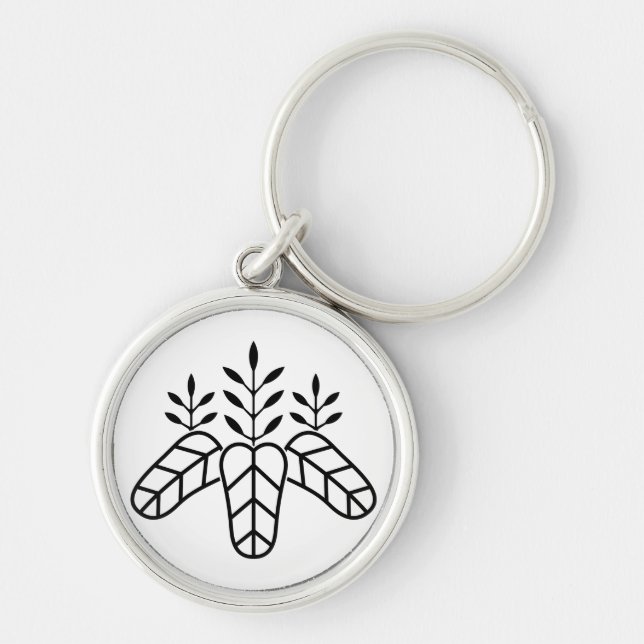 Taiko paulownia key ring (Front)