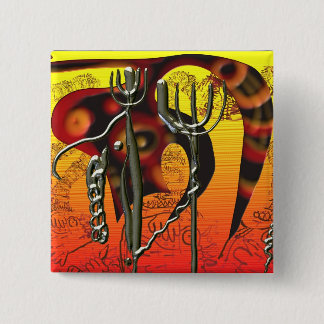 Tail and tridents 15 cm square badge