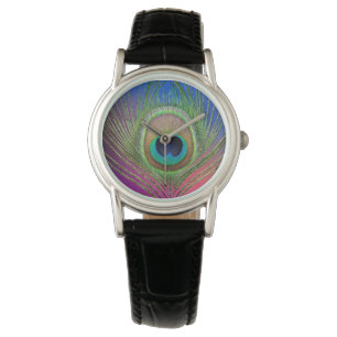 Tail feather of a peacock watch