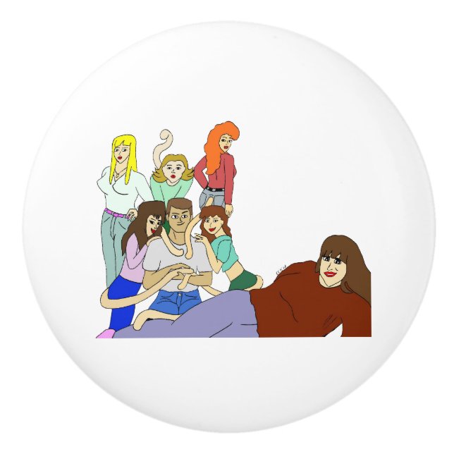 Tail harem ceramic knob (Front)