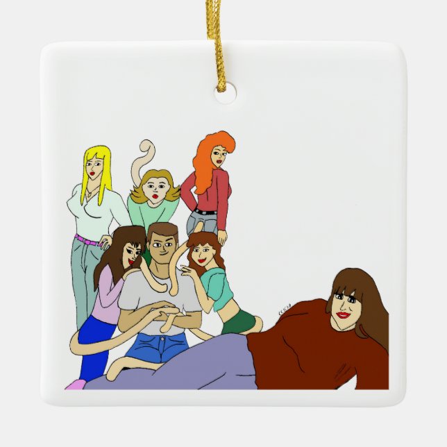 Tail harem   ceramic ornament (Front)