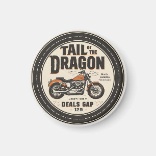 Tail of the Dragon Deals 318 curves road trip  Magnet