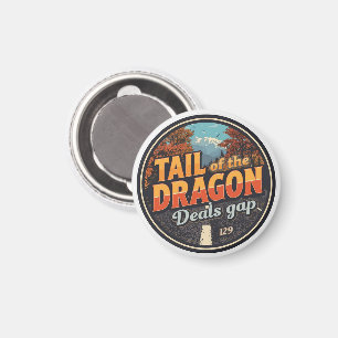 Tail of the Dragon Deals 318 curves road trip  Magnet