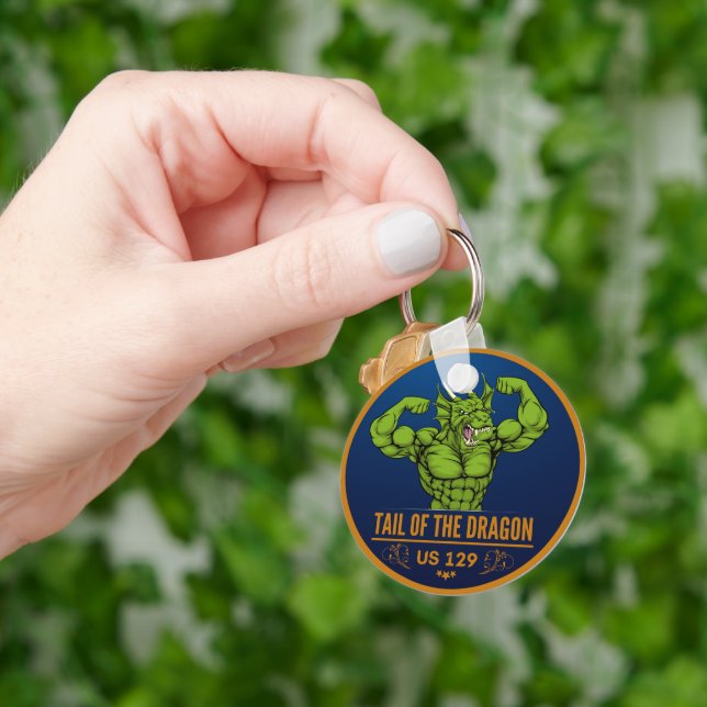 Tail of the Dragon Deals Gap Motorcycle road trip Key Ring (Hand)