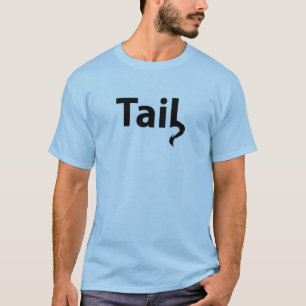 Tail Text Tee - Minimalist and Playful Vibes!