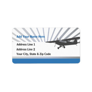 Taildragger Aeroplane Label
