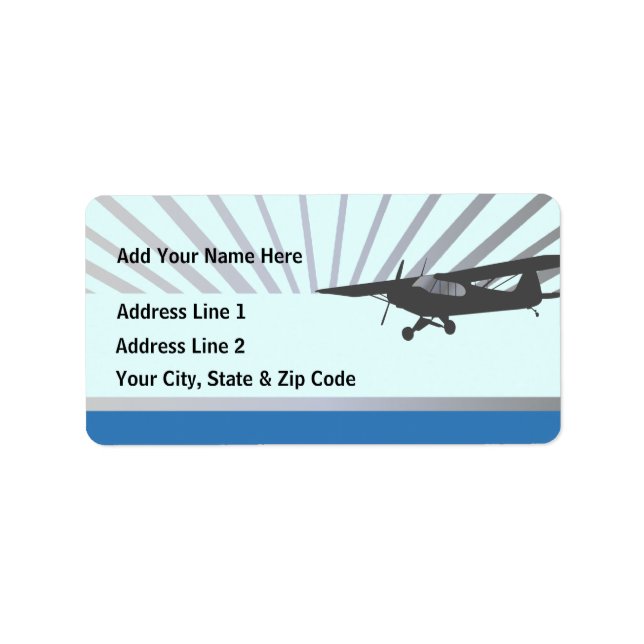 Taildragger Aeroplane Label (Front)