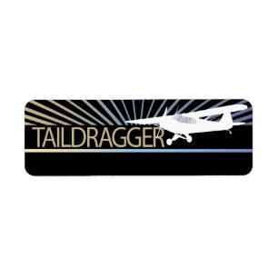 Taildragger Aeroplane Return Address Label