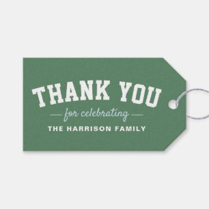 Tailgate baby shower blue favor thank you gift tags