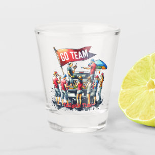 Tailgate Time Go Team Custom Shot Glass