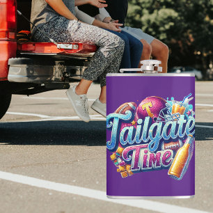 Tailgate Time Hip Flask
