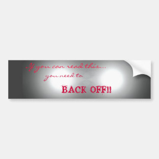 Tailgater Warning Bumper Sticker