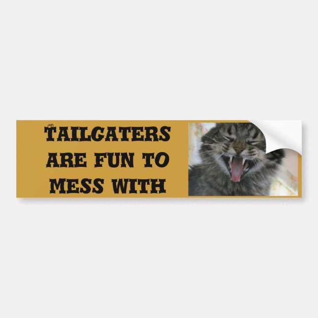 Tailgaters are fun to mess with bumper sticker (Front)
