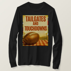 Tailgates and Touchdowns Retro Football Stadium T-Shirt