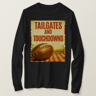 Tailgates and Touchdowns Retro Football Stadium  T-Shirt