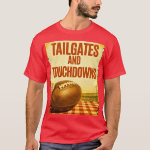 Tailgates and Touchdowns Retro Football Stadium Te T-Shirt