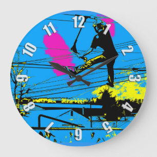 Tailgating - High Flying Scooter Large Clock