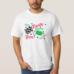 Tailgating Race Party Chequered Flag Custom T-Shirt