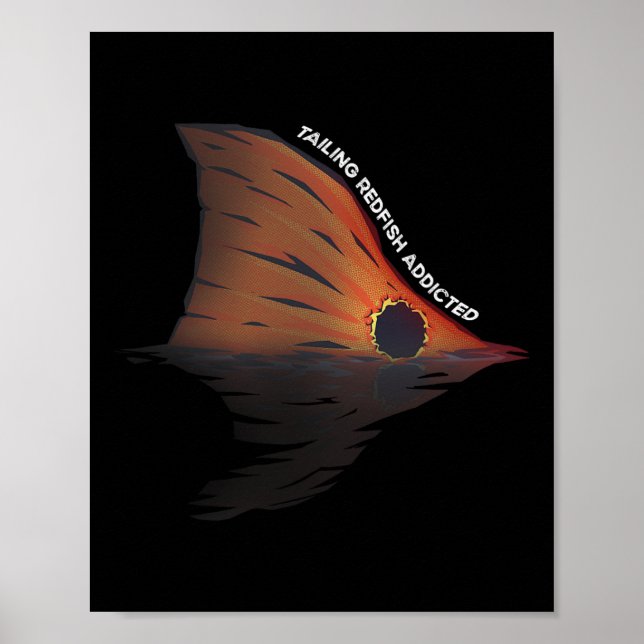 Tailing Redfish Fishing Joke Redfishing Red Drum F Poster (Front)