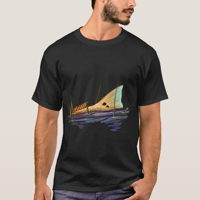Tailing Redfish in Grass T-Shirt (Front)