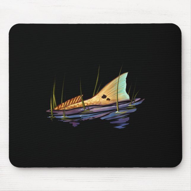 Tailing Redfish Red Drum Fish Shirt Redfish Tail  Mouse Pad (Front)